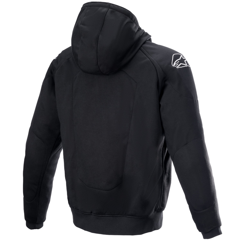 Mikina na motorku Alpinestars Chrome Ignition hoodie čierno-červeno fluo-šedo-biela