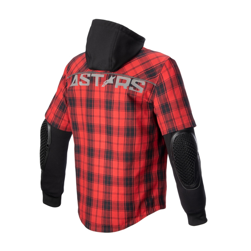 Košeľa na motorku Alpinestars MO.ST.EQ Tartan červeno-čierna