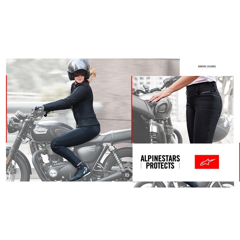 Dámske legíny na motorku Alpinestars Banshee čierne