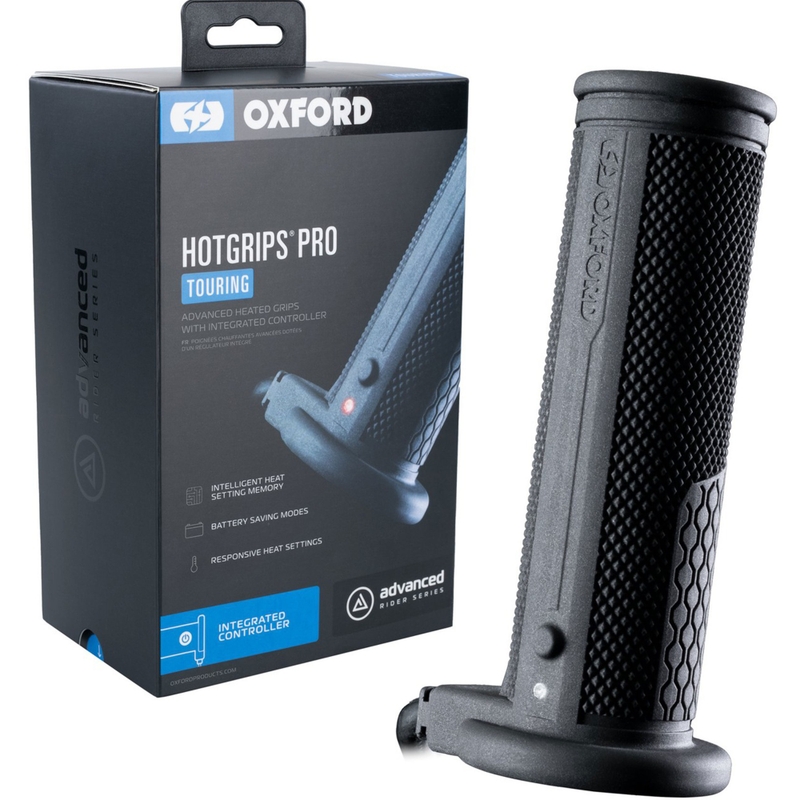 Vyhrievané gripy Oxford Hotgrips PRO Touring s integrovaným ovládaním v rámci gripu