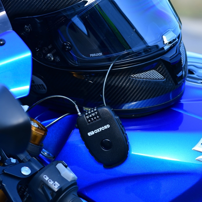 Zvinovací lankový zámok Oxford Retractable Combination Lock čierny