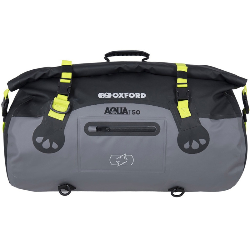Vodotesný vak Oxford Aqua T-50 Roll Bag 50 l čierno-šedo-fluo žltý