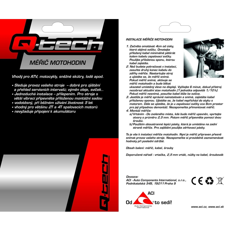 Merač motohodín Q-TECH modrý