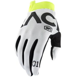 Motokrosové rukavice 100% - USA ITRACK RACR biele
