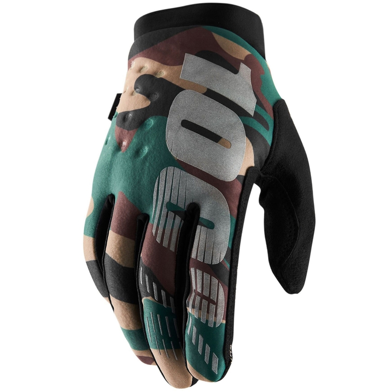 Motokrosové rukavice 100 % - USA BRISKER camo-čierne