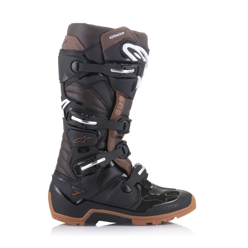 Topánky na motorku Alpinestars Tech 7 Enduro čierno-tmavo hnedé