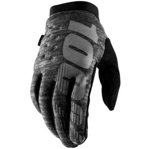 Motokrosové rukavice 100% - USA BRISKER sivé