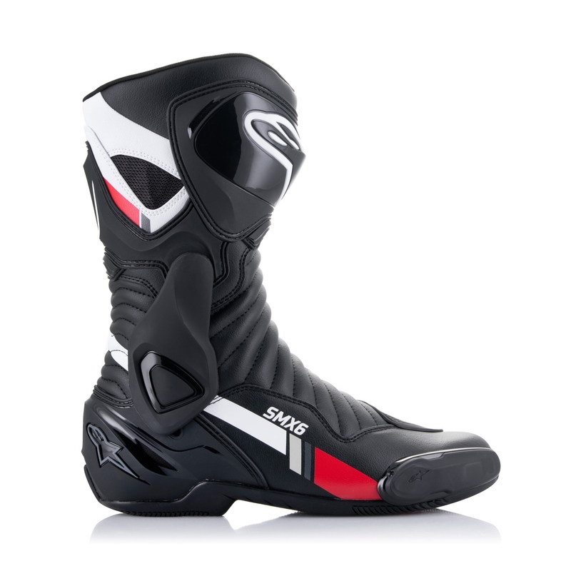Topánky na motorku Alpinestars S-MX 6 čierno-bielo-šedo-červené