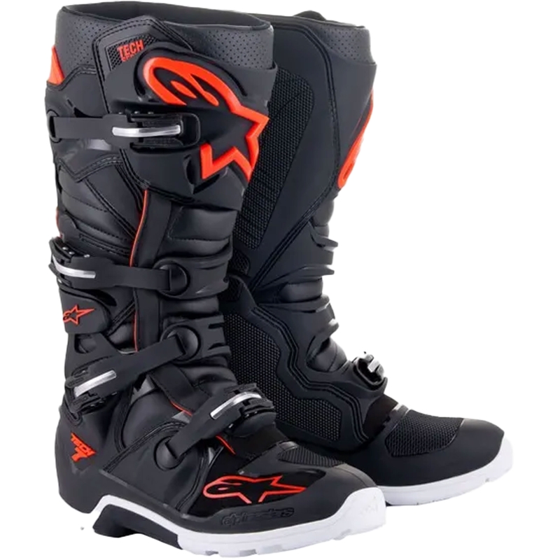 Topánky na motorku Topánky na motorku Alpinestars Tech 7 Enduro čierno-červeno fluo-bieleTech 7 Enduro čierno-červeno fluo-biele
