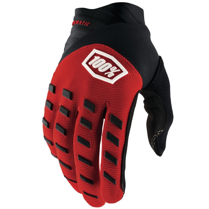 Motokrosové rukavice 100 % - USA AIRMATIC červeno-čierne