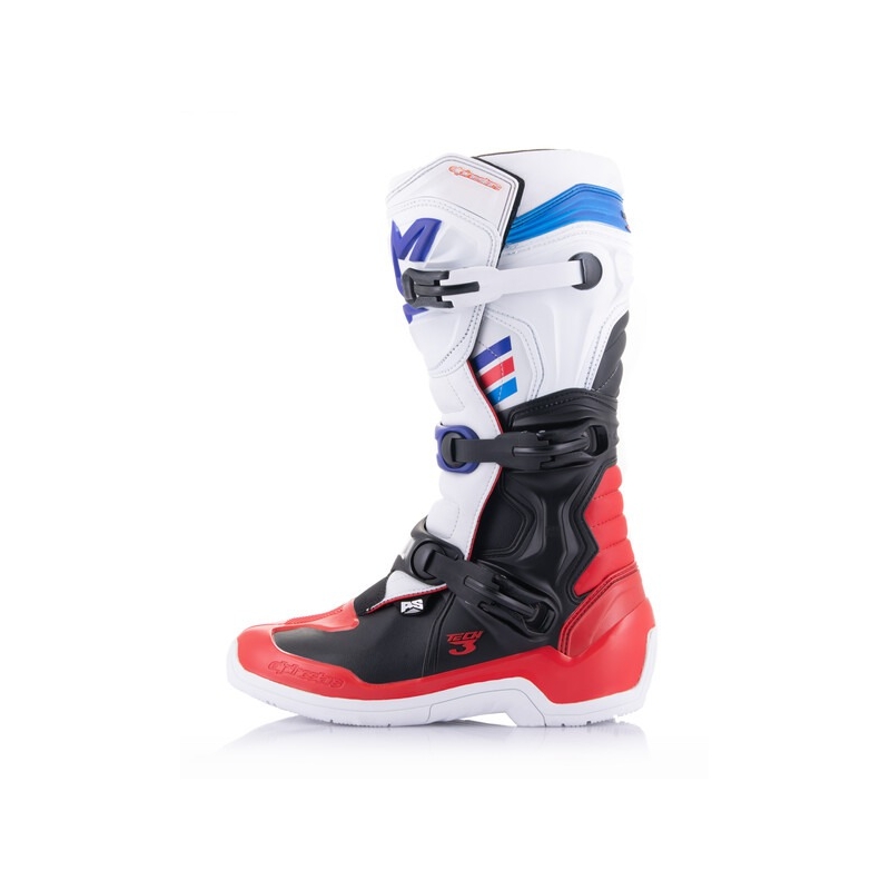 Motokrosové topánky Alpinestars TECH 3 bielo-čierno-modro-červené