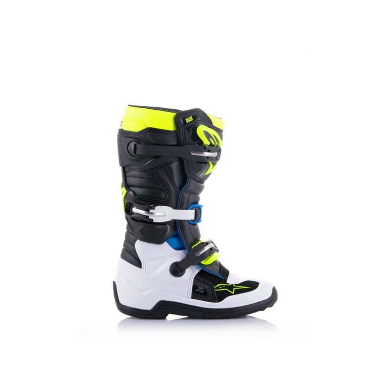 Detské topánky na motorku Alpinestars Tech 7 S čierno-bielo-žlto fluo-modré