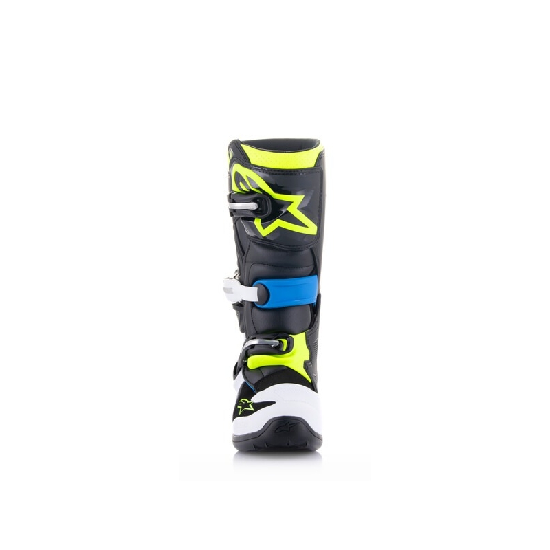 Detské topánky na motorku Alpinestars Tech 7 S čierno-bielo-žlto fluo-modré