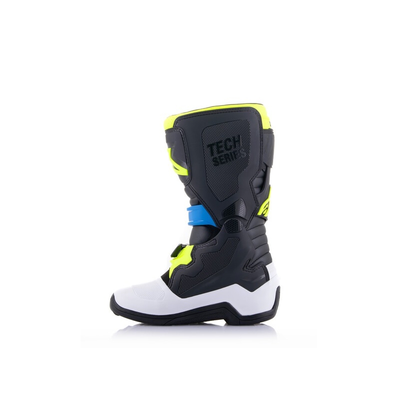 Detské topánky na motorku Alpinestars Tech 7 S čierno-bielo-žlto fluo-modré