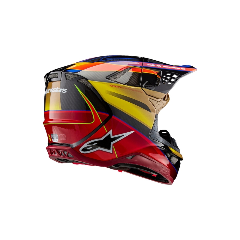 Motokrosová prilba na motorku Alpinestars Supertech S-M10 Era zlato-červená
