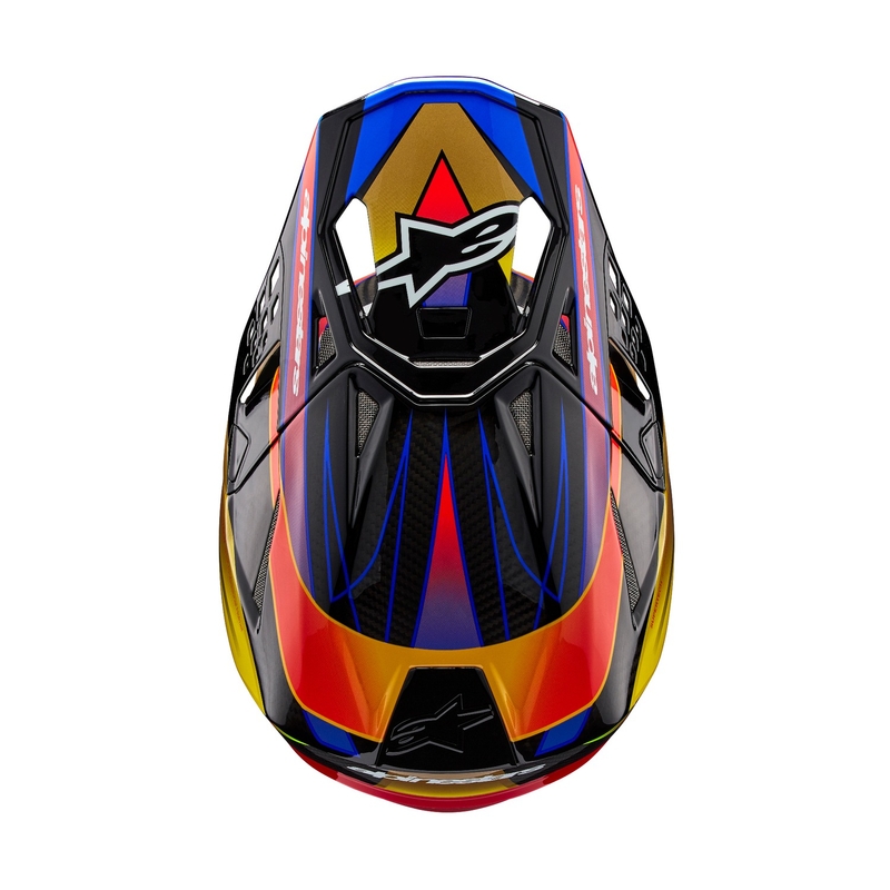 Motokrosová prilba na motorku Alpinestars Supertech S-M10 Era zlato-červená