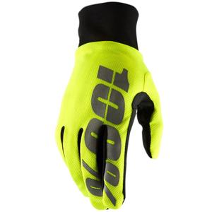 Motokrosové rukavice 100% HYDROMATIC neónovo žlté