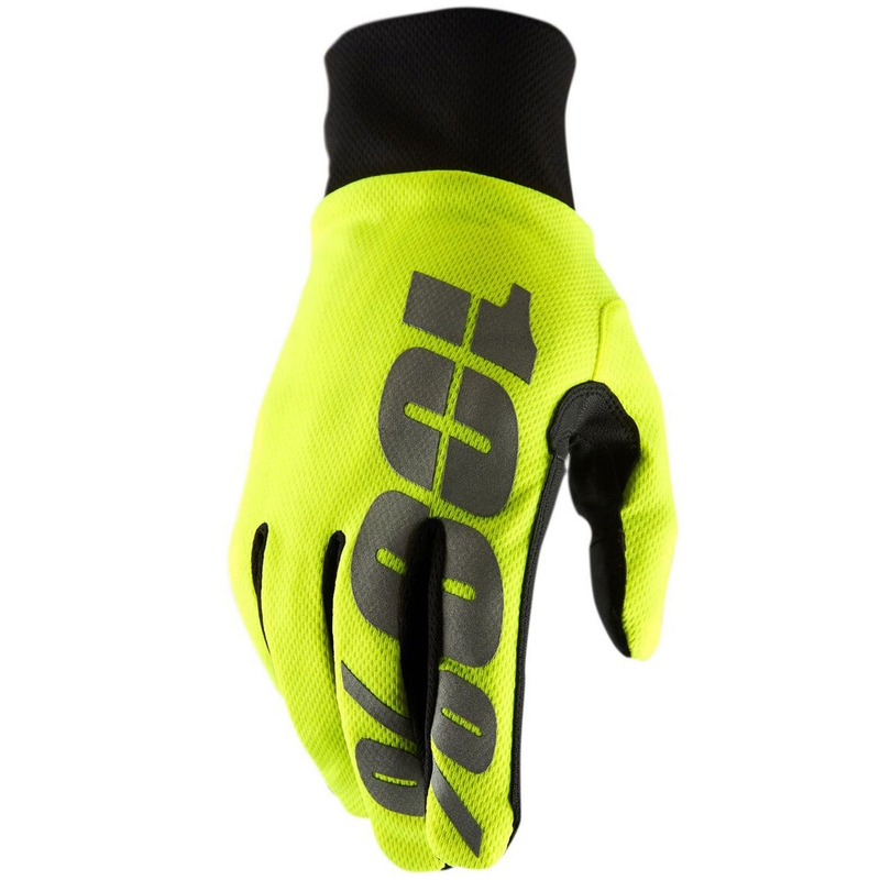 Motokrosové rukavice 100% HYDROMATIC neónovo žlté