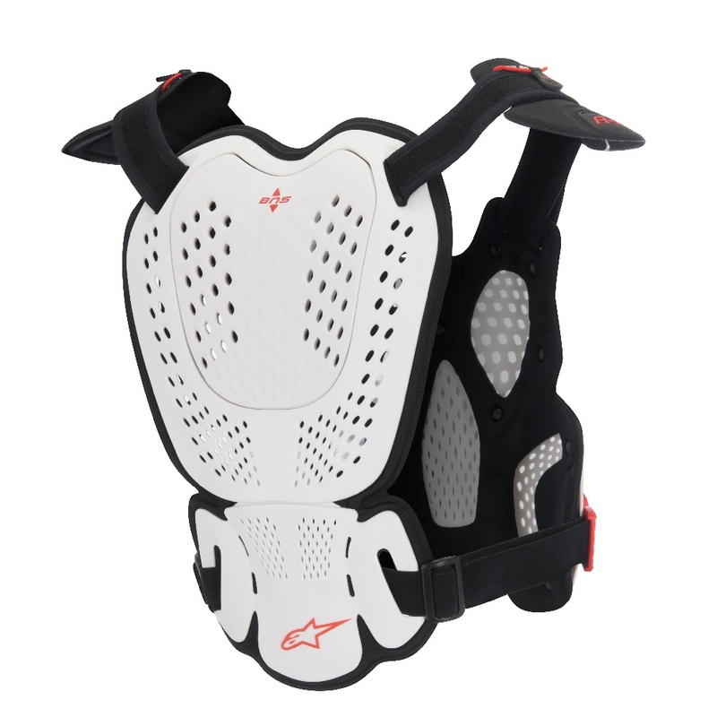 Chránič tela Alpinestars A-1 Roost Guard CE2 bielo-čierno-červený