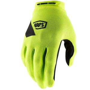 Motokrosové rukavice 100% RIDECAMP fluo žlté