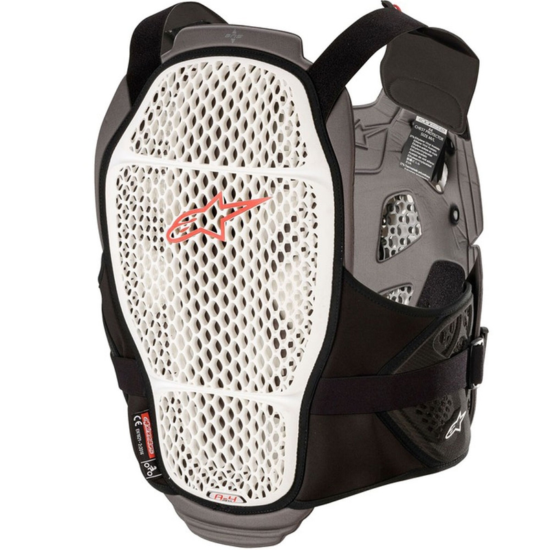 Chránič hrudníka Alpinestars A-4 MAX bielo-antracitovo-červený
