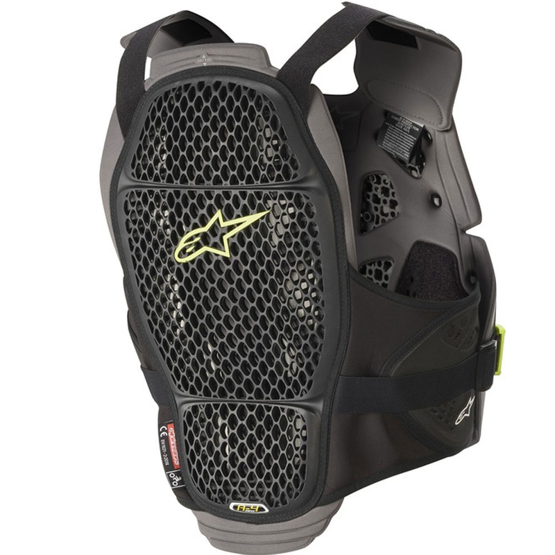 Chránič hrudníka Alpinestars A-4 MAX čierno-antracitovo-fluo žltý