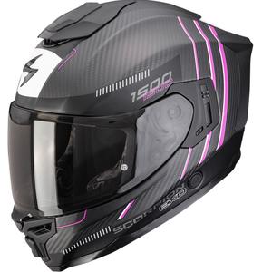 Integrovaná prilba na motorku Scorpion EXO-1500 Carbon Air Zity matná čierno-ružová