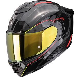 Integrovaná prilba na motorku Scorpion EXO-1500 Carbon Air Mundi čierno-červeno-žltá