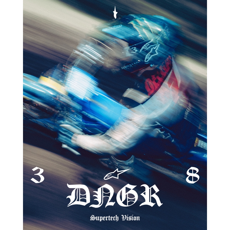 Motokrosové okuliare Alpinestars Supertech Vision DNGR38 XXV čierno-strieborné so zrkadlovo strieborným plexi