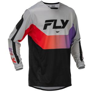 Motokrosový dres FLY Racing Kinetic USA šedo-červeno-fialovo-čierny