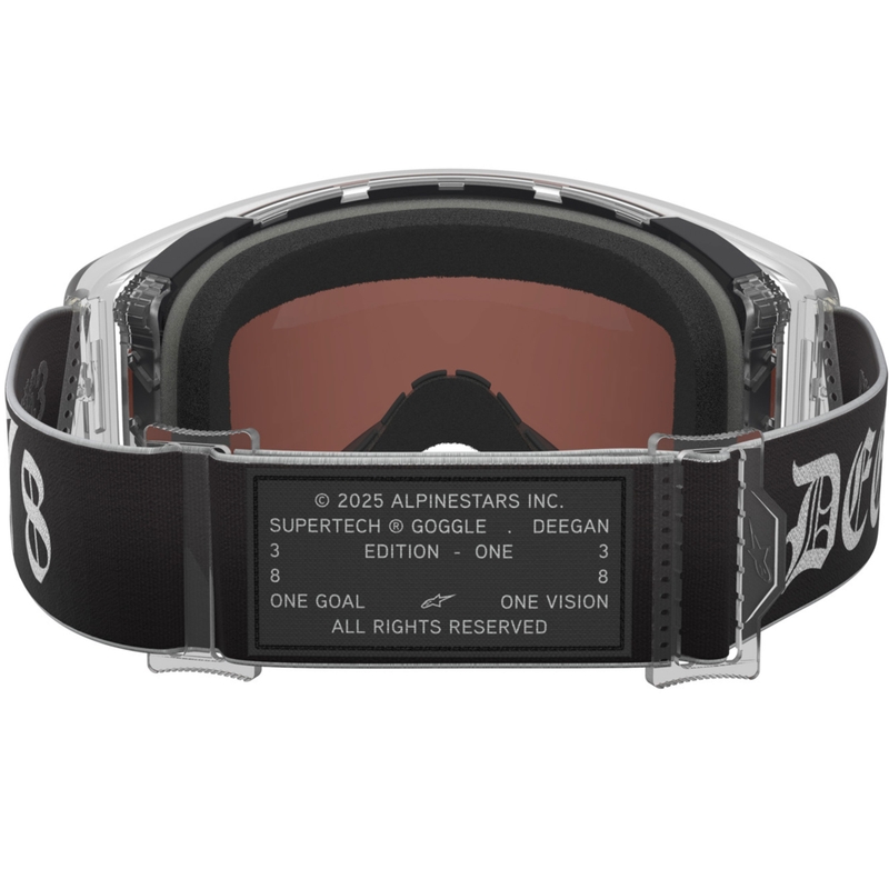 Motokrosové okuliare Alpinestars Supertech Vision DNGR38 XXV čierno-strieborné so zrkadlovo strieborným plexi
