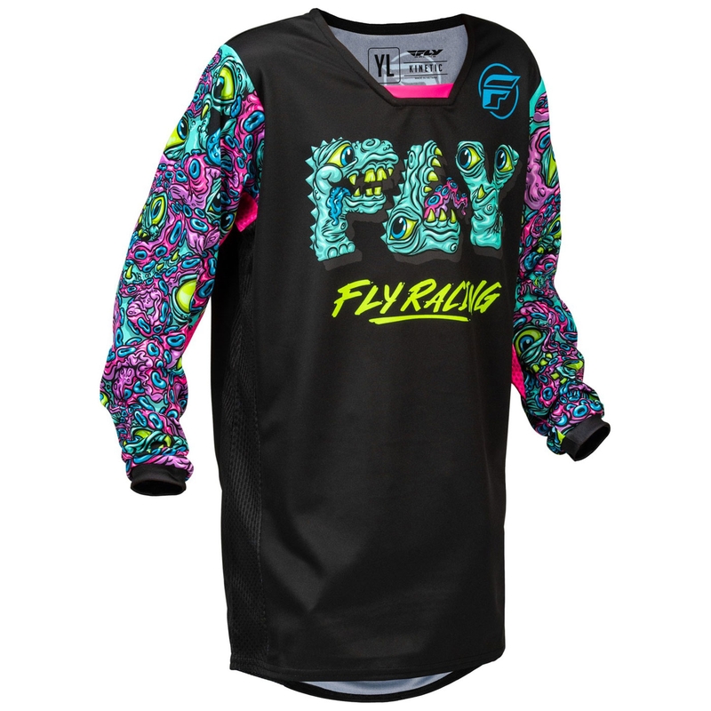 Detský motokrosový dres FLY Racing KINETIC MUTANT čierno-multicolor
