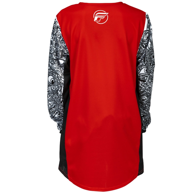 Detský motokrosový dres FLY Racing KINETIC MUTANT červeno-bielo-čierny