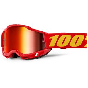 Motokrosové okuliare 100% Accuri 2 červené s červeným plexi