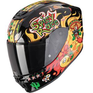 Detská helma na motorku Scorpion EXO-JNR Air Yucatan čierno-žlto-červená