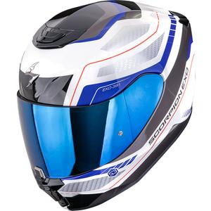Integrálna helma na motorku Scorpion EXO-391 Leo bielo-modrá