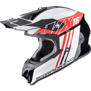 Motokrosová prilba Scorpion VX-16 EVO Air Lignes čierno-červená