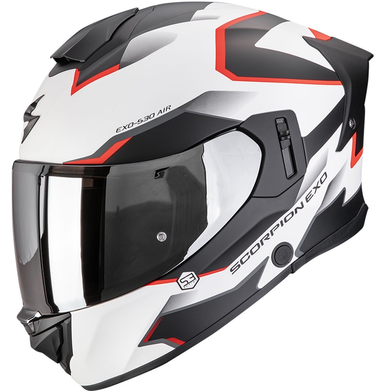 Integrálna helma na motorku Scorpion EXO-530 Air Clip matná bielo-čierno-červená