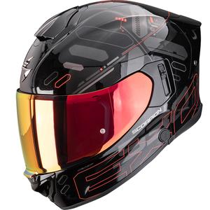 Integrálna helma na motorku Scorpion EXO-530 Air Fond metalická čierno-červená