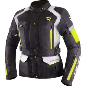 Dámska bunda na motorku Street Racer Hilax čierno-šedo-fluo žltá