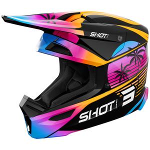 Motokrosová prilba Shot Furious Miami lesklá oranžová