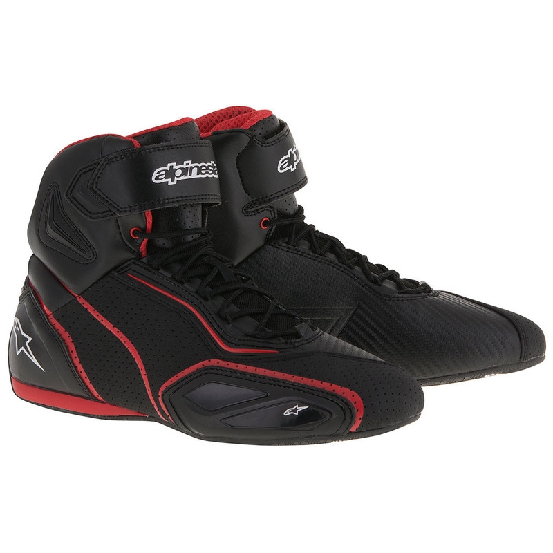 Čižmy na motocykel Alpinestars Faster 2 Vented čierno-červené