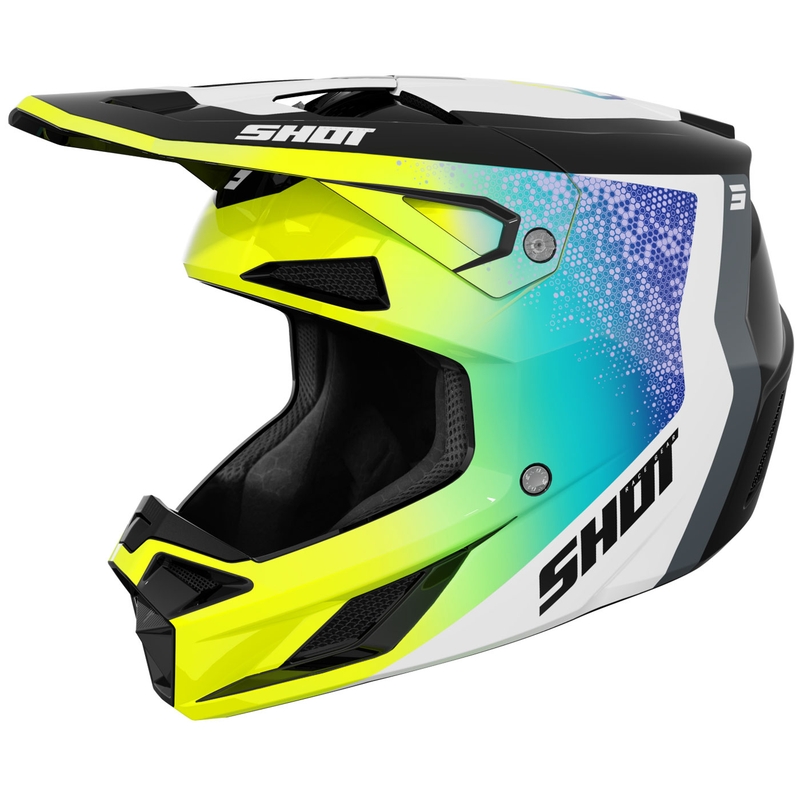 Motokrosová prilba Shot Speed ​​Hybrid lesklá fluorescenčná žltá