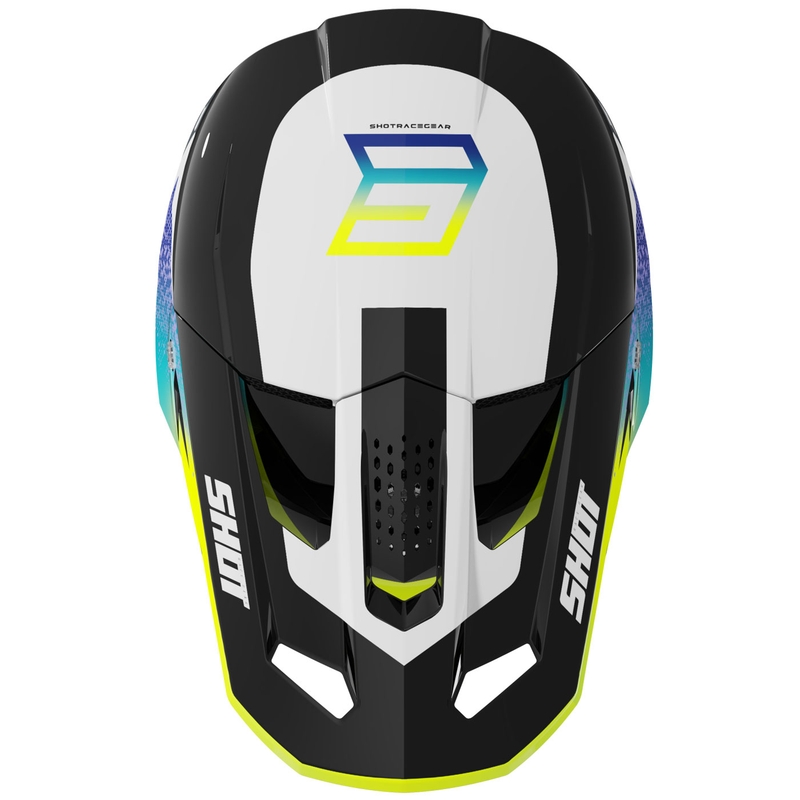 Motokrosová prilba Shot Speed ​​Hybrid lesklá fluorescenčná žltá