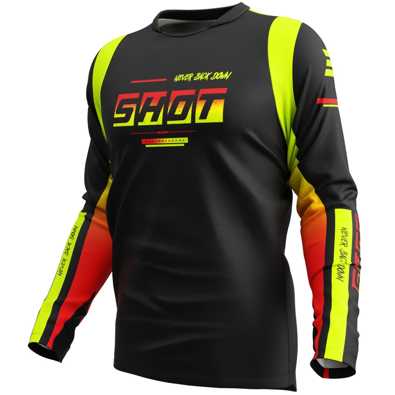 Motokrosový dres Shot Devo Block fluorescenčno žltý