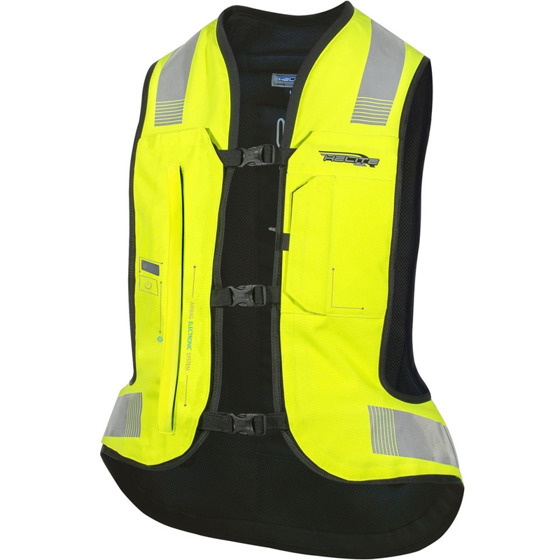 Elektronická airbagová vesta HELITE e-Turtle fluo žltá