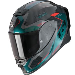 Integrálna prilba na motorku Scorpion EXO-R1 EVO II Carbon Air Propel čierno-zelená