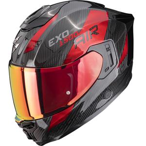 Integrovaná prilba na motorku Scorpion EXO-1500 Carbon Air Platted čierno-červená