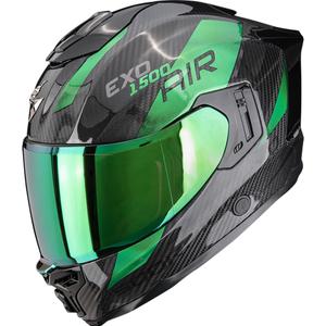 Integrovaná prilba na motorku Scorpion EXO-1500 Carbon Air Platted čierno-zelená
