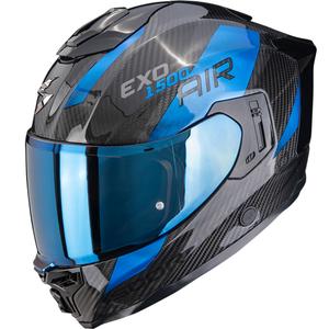Integrovaná prilba na motorku Scorpion EXO-1500 Carbon Air Platted čierno-modrá
